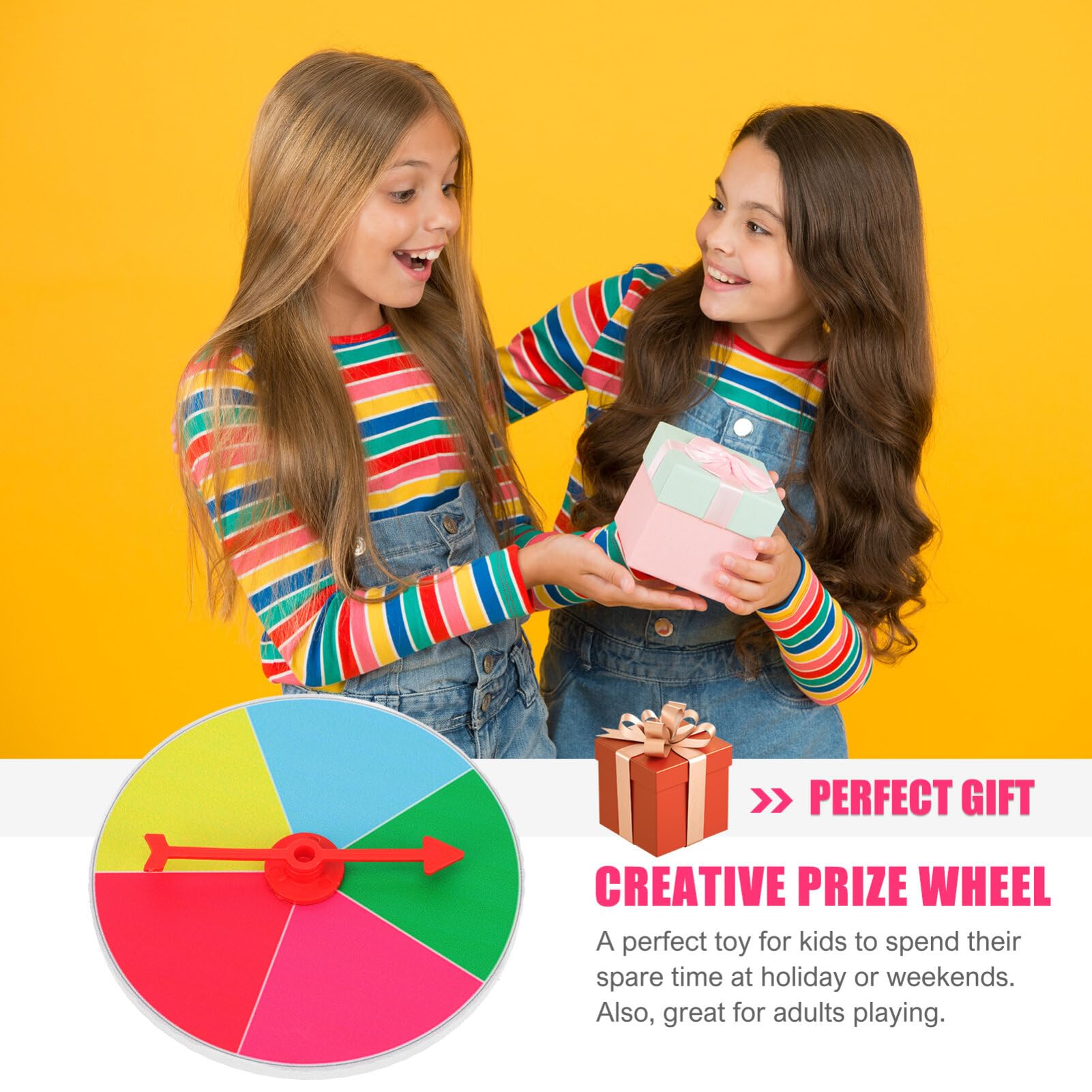 Gadpiparty Prize Wheel Slots - Wall Mount Spinning Wheel Game for Parties & Events - Reusable Turn Plate with 10 Slots - Perfect for Carnival, Casino Nights & Fundraisers