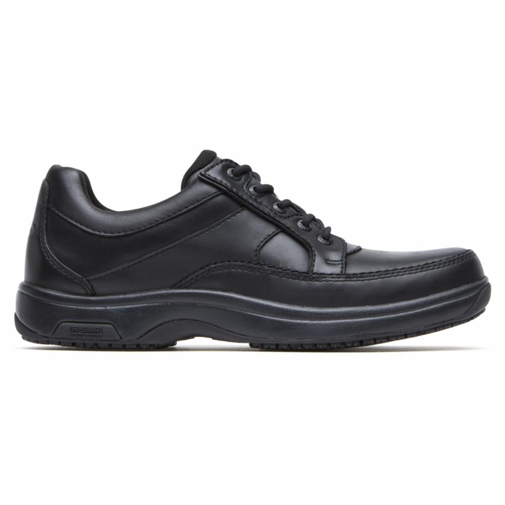 Dunham Men's Midland Service Oxford 8000 Black Dress Shoes - Comfortable & Durable for Work, Business & Formal Occasions
