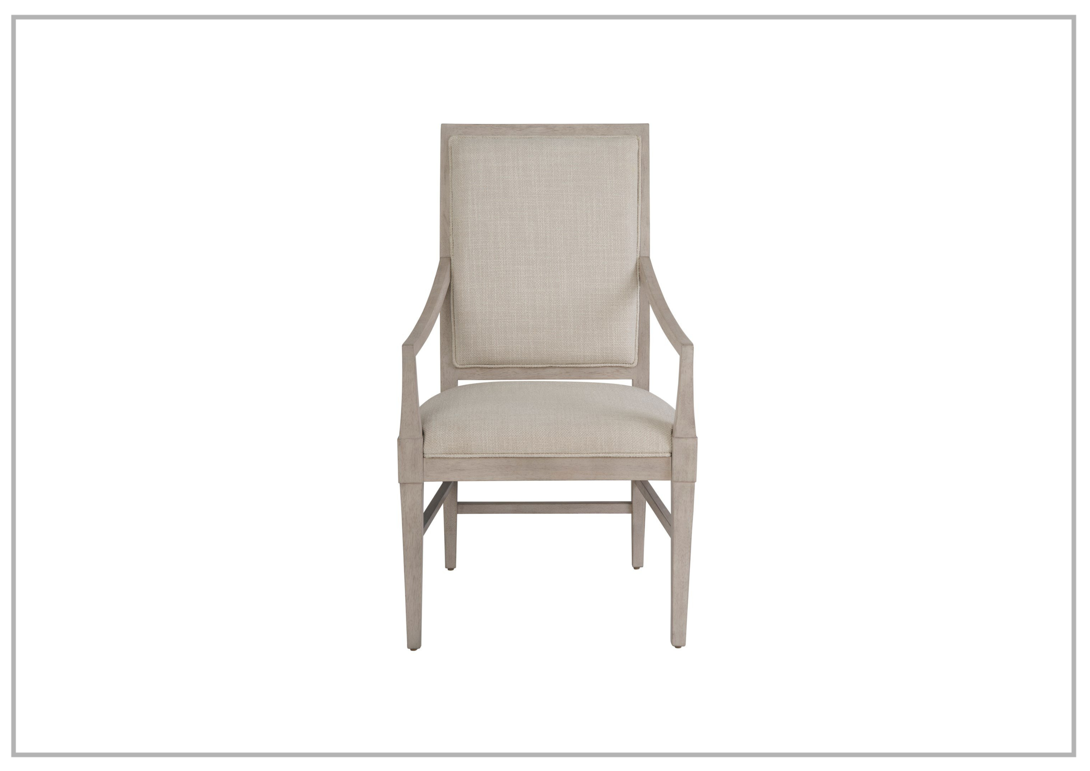 Universal Light Gray Wooden Arm Chair - Modern Coalesce Design for Living Room, Dining Room, or Home Office Furniture