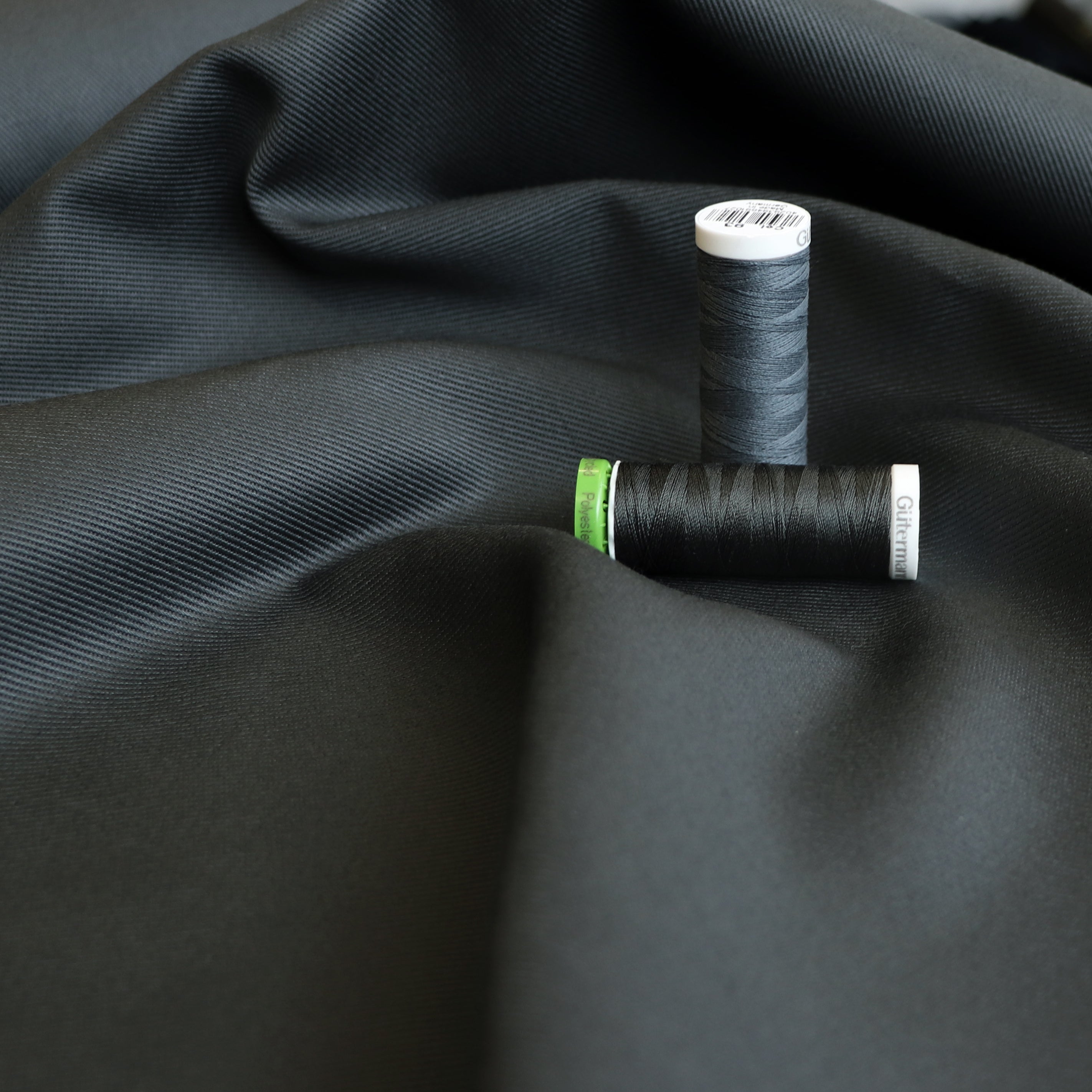 Premium Ventana Cotton Twill Fabric by Robert Kaufman - Charcoal Grey for Upholstery, Home Decor & DIY Sewing Projects