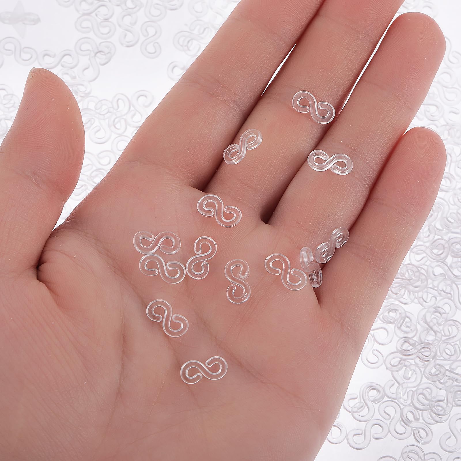 500PCS S Clips for Rubber Band Bracelets - Loom Bands Connectors Refills, DIY Bracelet Hooks & Clasps - Perfect for Kids Crafts, Rainbow Loom Jewelry Making & Friendship Bracelets