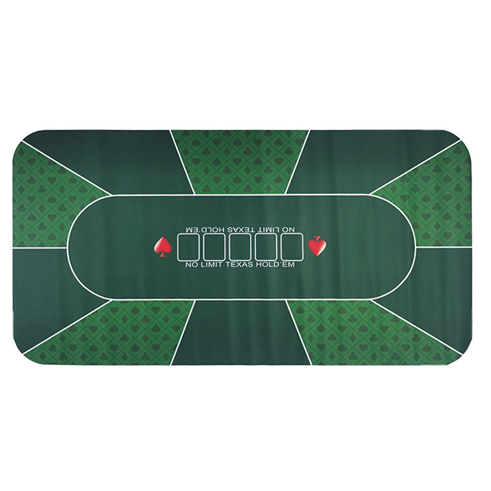 Premium Portable Poker Table Top Mat - Non-Slip Rubber Surface for Poker, Blackjack & Casino Games (120