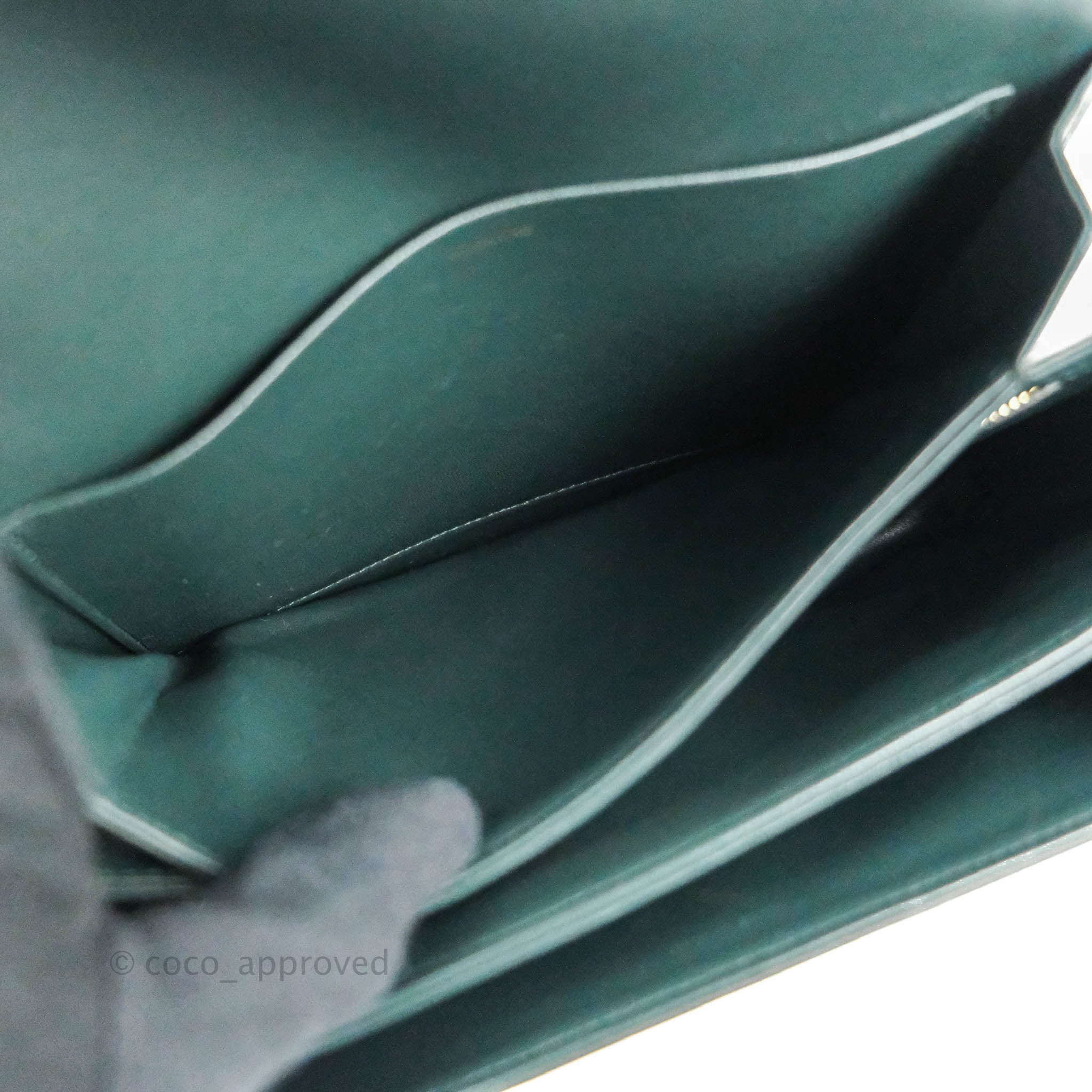 Celine Medium Triomphe Bag in Shiny Calfskin Leather - Amazone Green Crossbody Purse for Women | Perfect for Work, Date Night & Travel Accessories