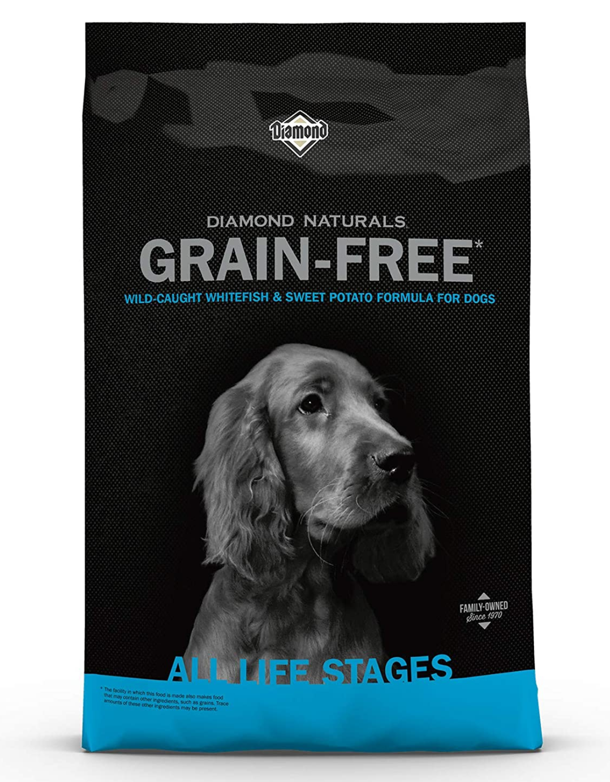 Diamond Naturals Grain-Free Whitefish & Sweet Potato Dog Food - 5lb & 15lb Bags | High Protein Dry Food for Adult Dogs with Sensitive Stomachs | Perfect for Indoor & Outdoor Active Pets