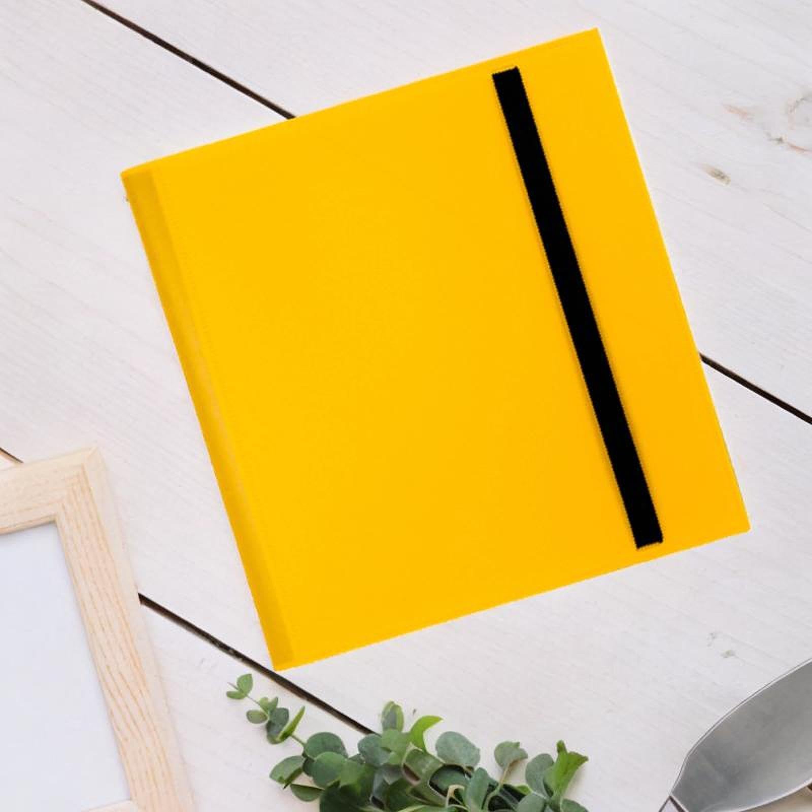 Colaxi 12-Pocket Side Loading Card Binder - Holds 480 Baseball & Sports Cards - Durable Card Storage Protector with Secure Side Loading (Yellow) - Perfect for Collectors, Trading & Organizing Sports Cards