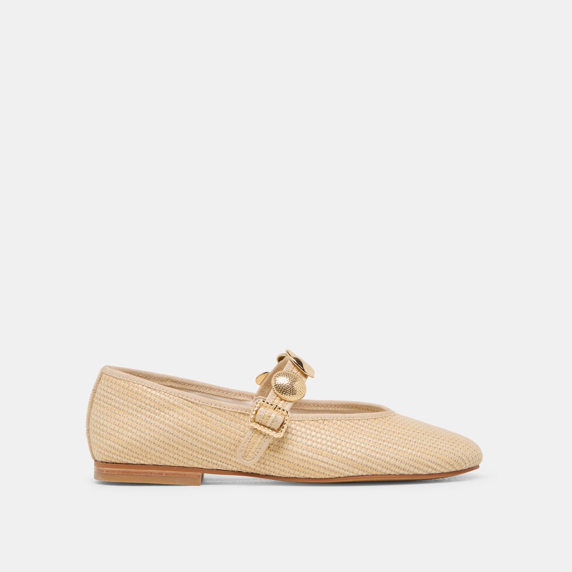 RELAN Women's Ballet Flats - Lightweight Natural Raffia Comfortable Slip-On Shoes for Casual Wear, Work & Travel