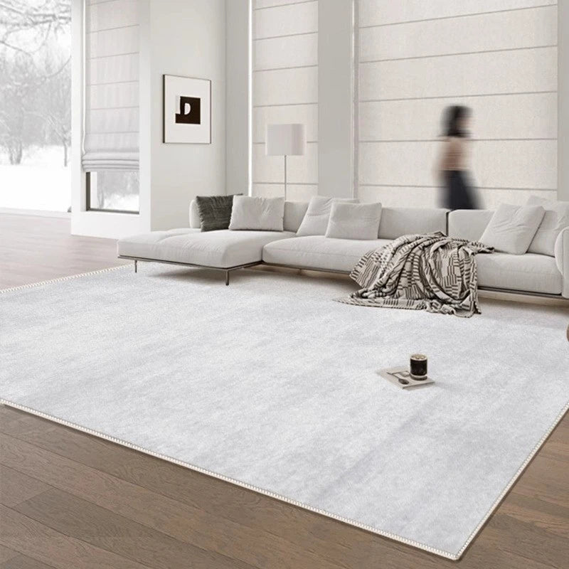 Elowen Modern Minimalist Velvet Waterproof Area Rug - Soft Non-Slip Living Room Rug for Bedroom, Nursery & Office - Easy to Clean Home Decor Carpet