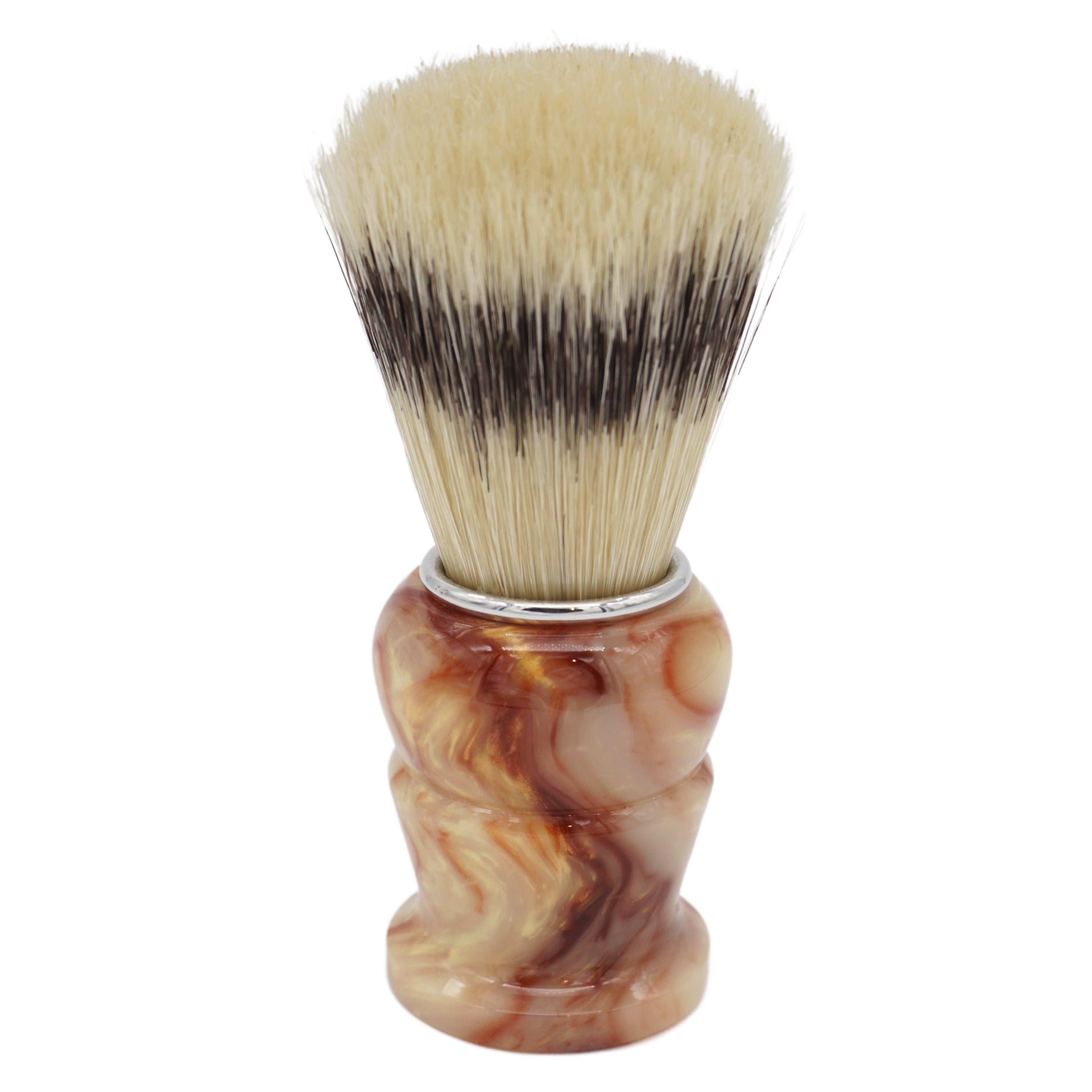 Premium 24mm Semogue Striped Boar Shaving Brush with AP Shave Co. Crushed Mud Resin Handle #86 - Handcrafted by Shavemac for Wet Shaving & Beard Care Enthusiasts