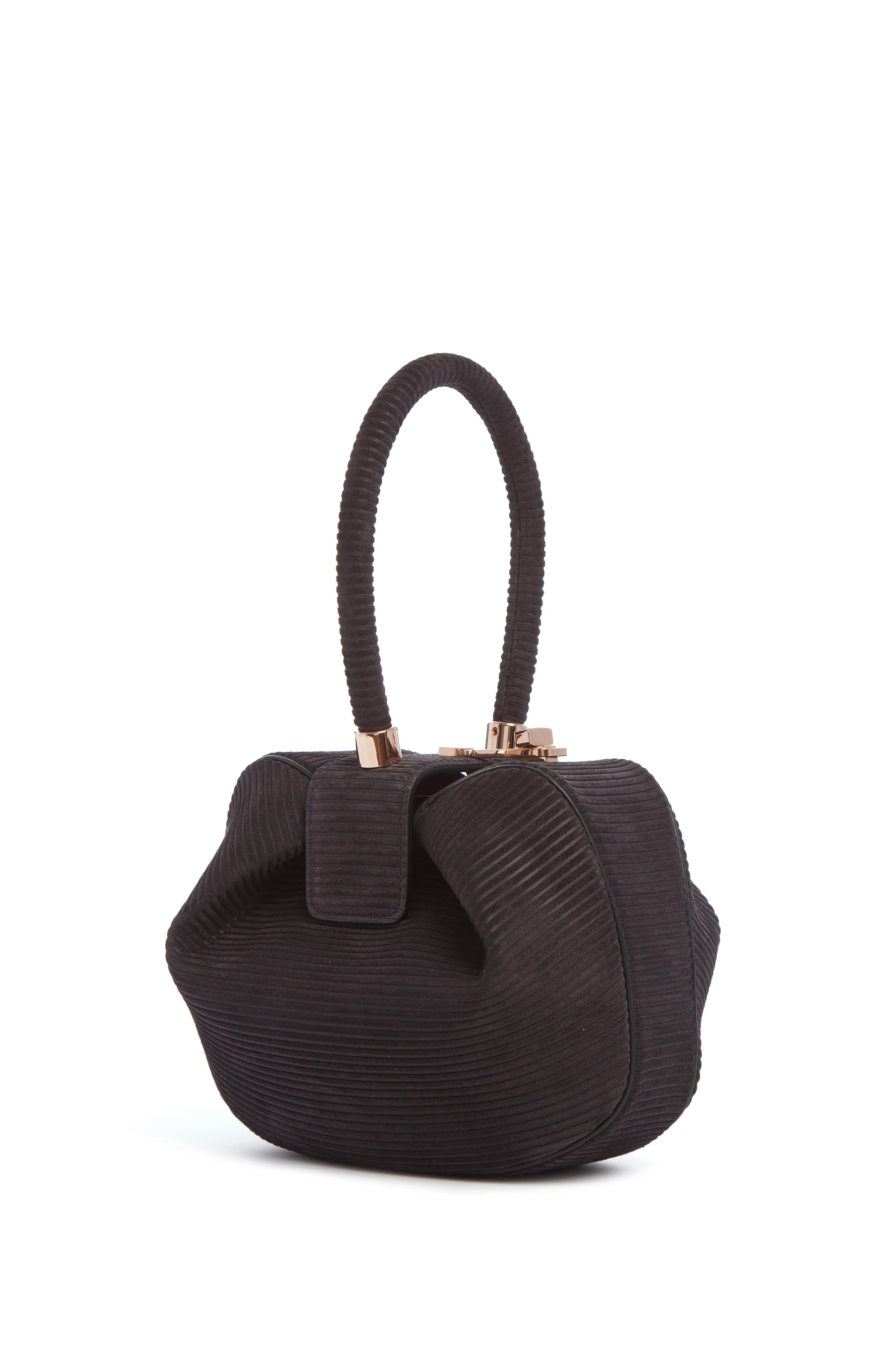 Nina Bag in Chocolate Corded Suede - Stylish Women's Handbag for Work, Travel & Everyday Use