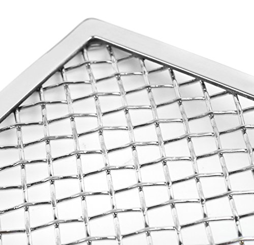 Stainless Steel Front Bumper Upper Grille Mesh Set (2pcs) - Chrome Finish for 2005-2007 Dodge Magnum - Perfect for Car Customization & Street Style Upgrades
