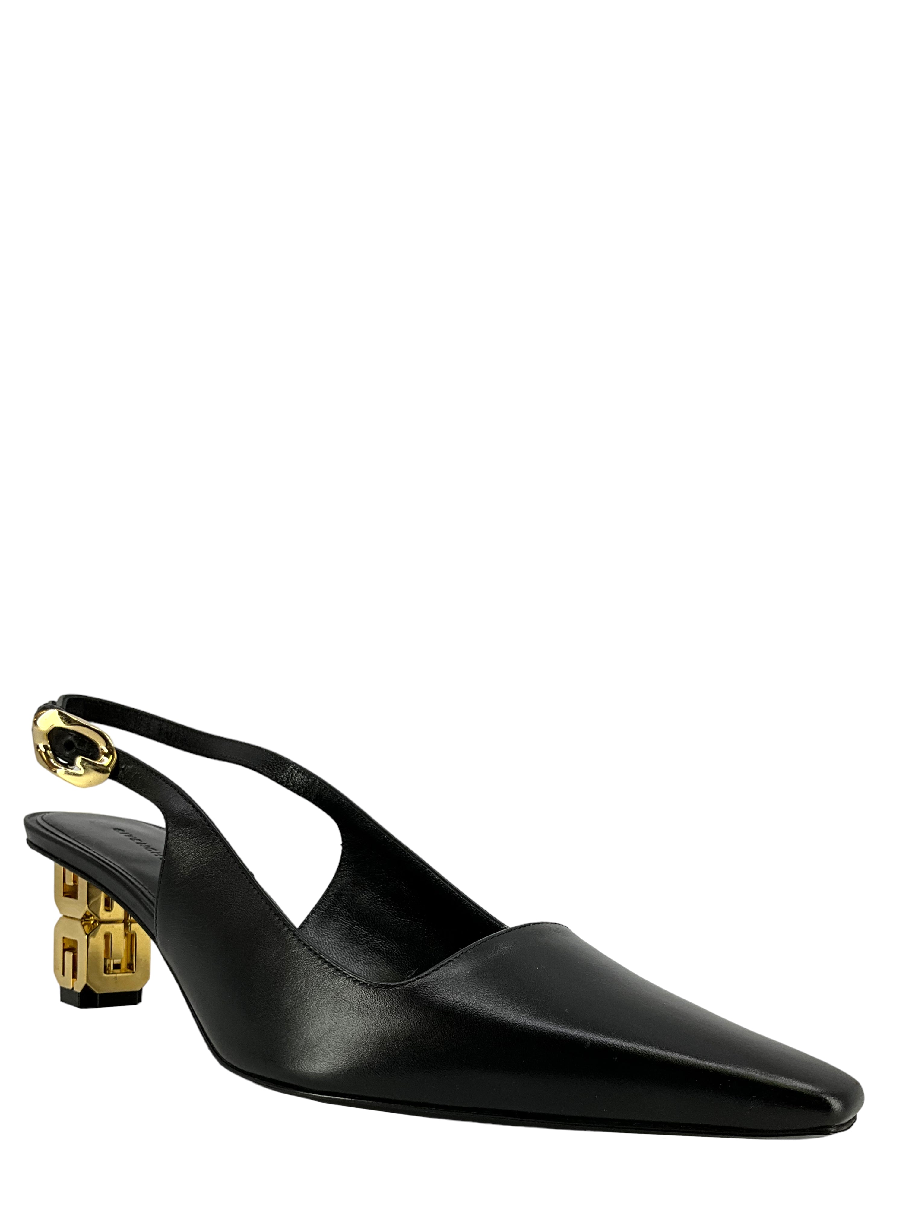 Givenchy G Cube Slingback Pumps - Women's Designer Heels Size 6 (US) - New Luxury High Heel Shoes for Party, Wedding & Evening Events