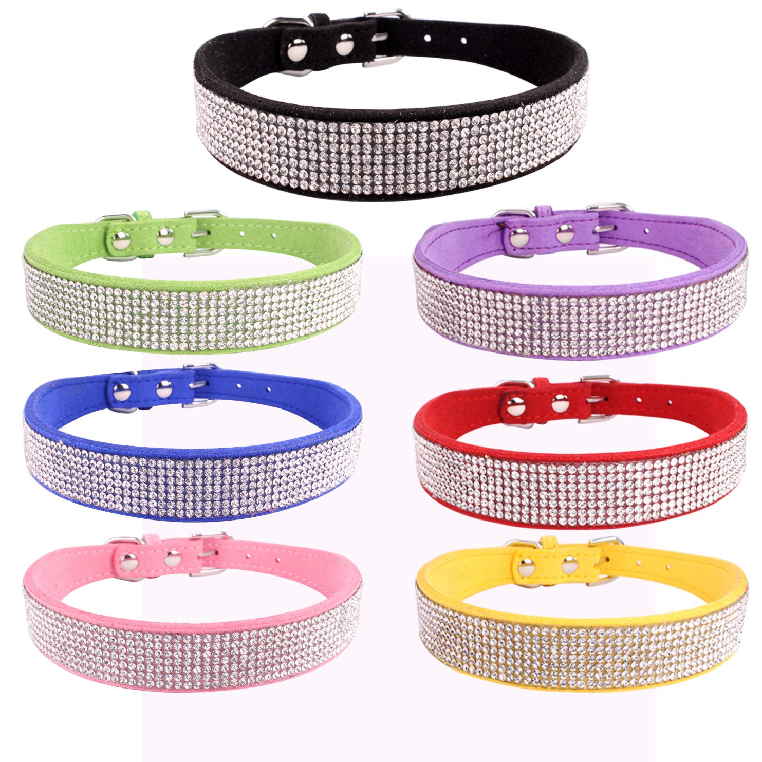 Sparkling Rhinestone Dog Collar for Small, Medium & Large Dogs - Cute Bling Jewelry Pet Collar for Puppies, Cats & Female Pets - Perfect for Princess Pets, Daily Walks & Special Occasions