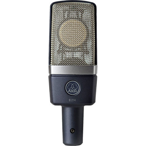 AKG C214 Large Diaphragm Cardioid Condenser Microphone - Professional Studio Recording Mic for Vocals, Instruments & Podcasting (Model 3185X00010) - Perfect for Home Studios, Voice Overs & Music Production