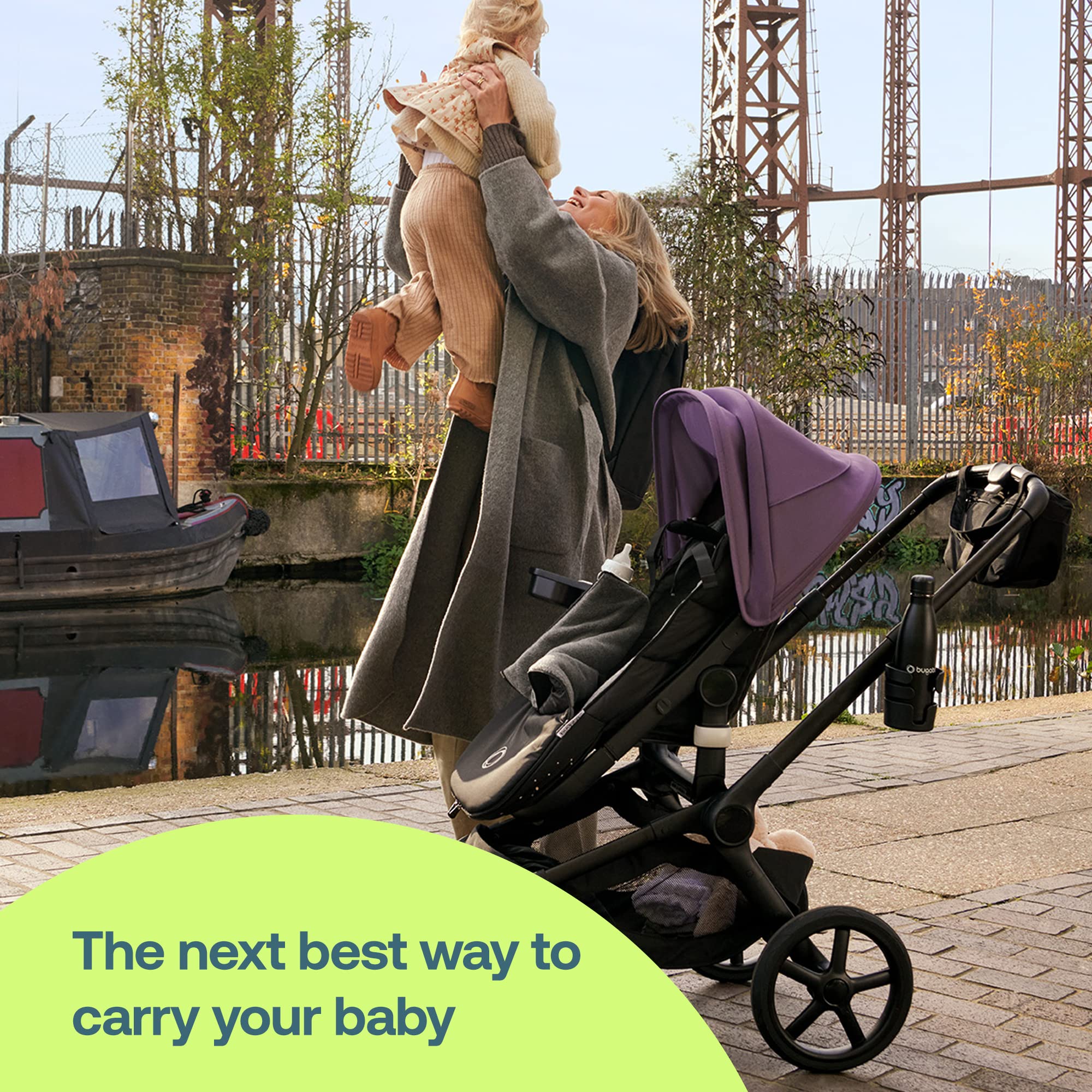 Bugaboo Fox 5 All-Terrain Stroller | 2-in-1 Baby Stroller with Full Suspension & Easy Fold | Spacious Bassinet & Extendable Toddler Seat | One-Handed Maneuverability | Midnight Black-Misty White | Perfect for City Walks, Park Outings & Travel Adventures
