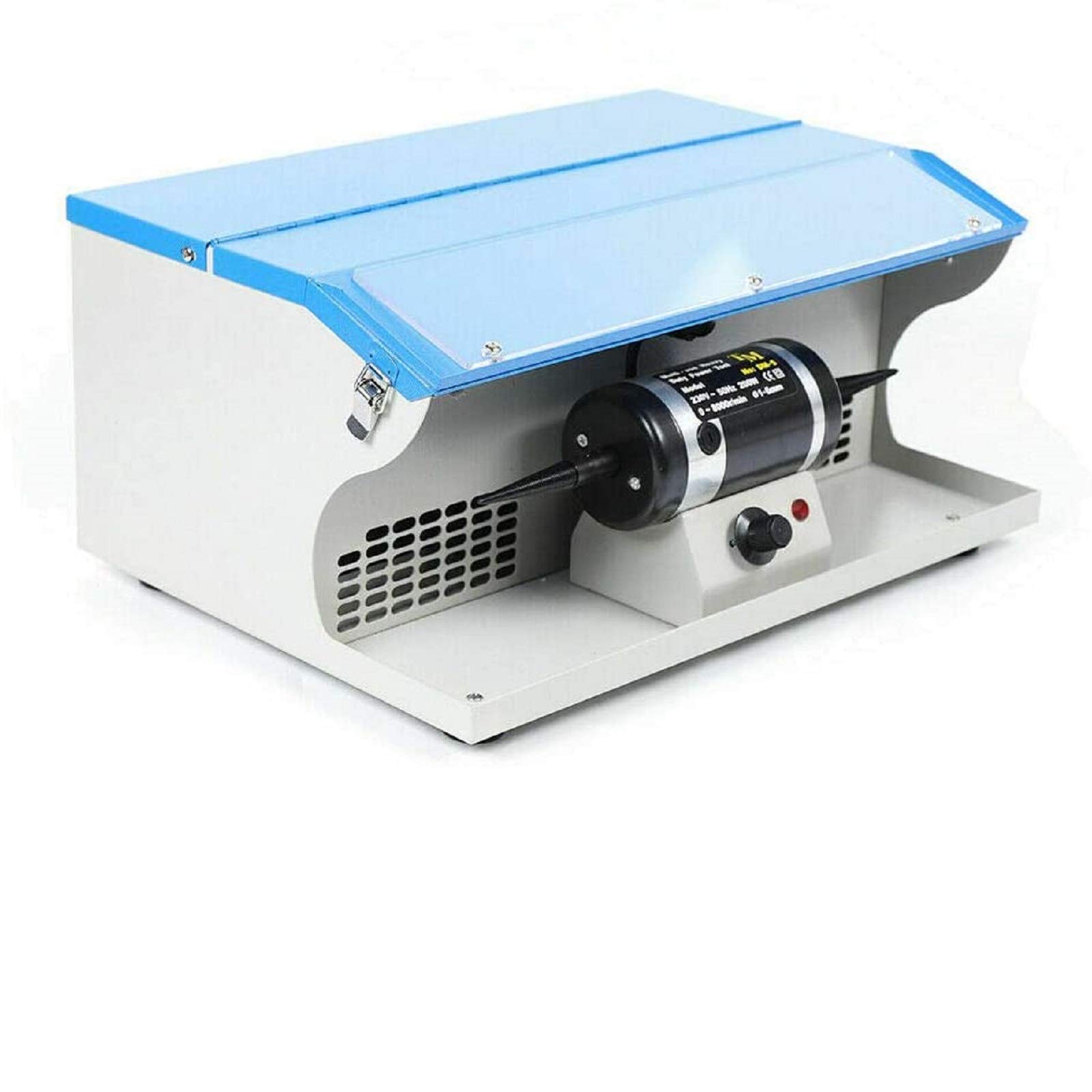 8000RPM Jewelry Polishing Machine with Dust Collector & LED Light - 110V 200W Bench Top Polisher for Jewelry, Metal, Wood - Perfect for Jewelers, Craftsmen & DIY Projects