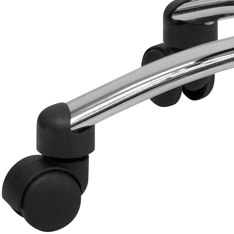 FLASH Medical Ergonomic Stool with Chrome Base - Adjustable Rolling Stool for Doctors, Dentists, Nurses & Lab Technicians - Comfortable & Durable for Clinics, Hospitals & Medical Offices