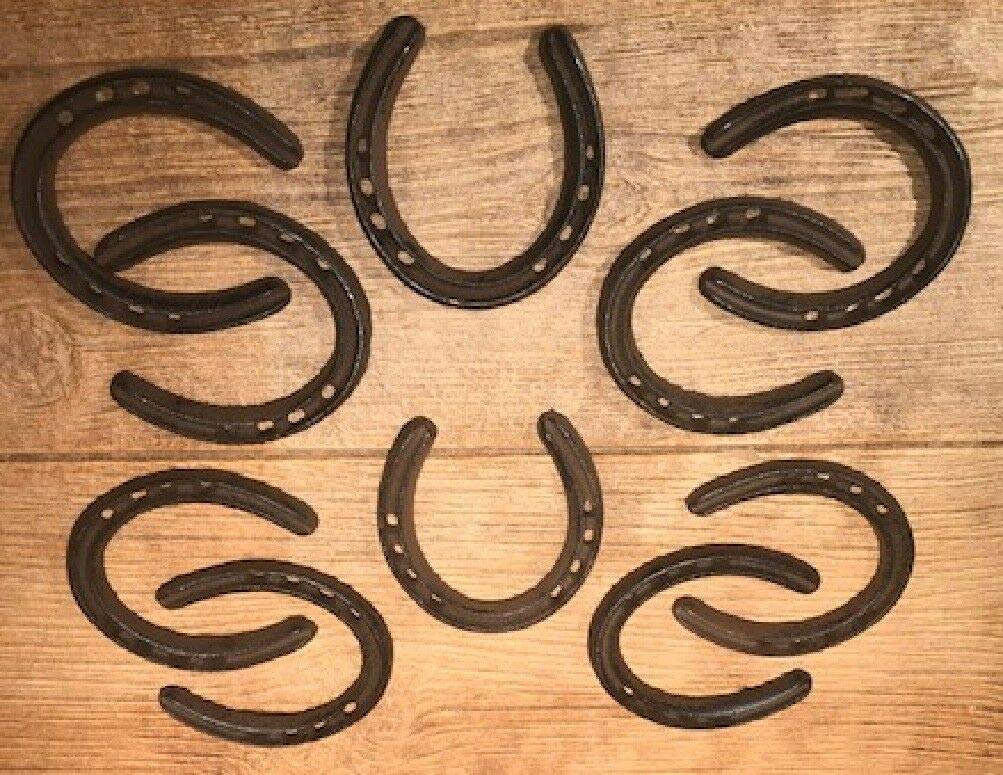 Vintage Cast Iron Horseshoe Decor Set of 10 - 4.25
