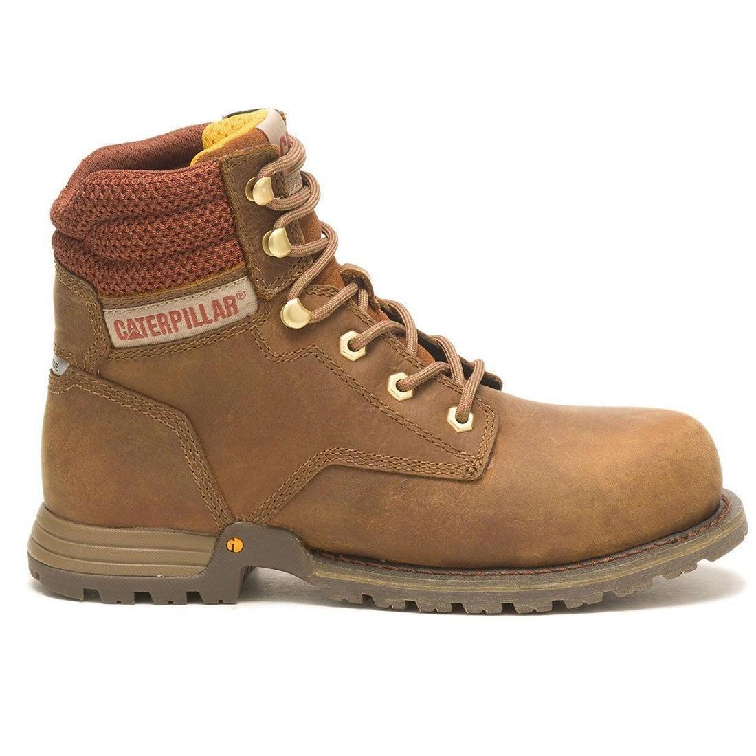 Paisley 6 Inch Women's Steel Toe Work Boots - Brown Safety Shoes for Construction, Warehouse & Outdoor Work