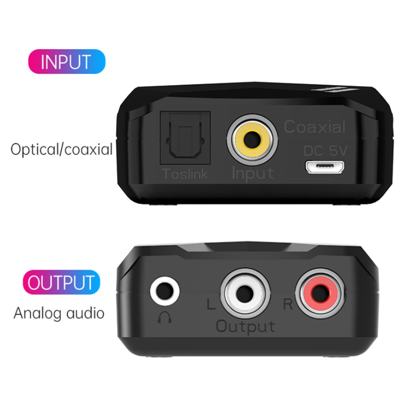MOUDOAUER Bluetooth 5.0 Audio Transmitter & Receiver - Wireless Optical Adapter for Home Speakers, Wired Speakers & Music Streaming Systems | Perfect for Home Theater, Gaming & Multi-Room Audio Setup