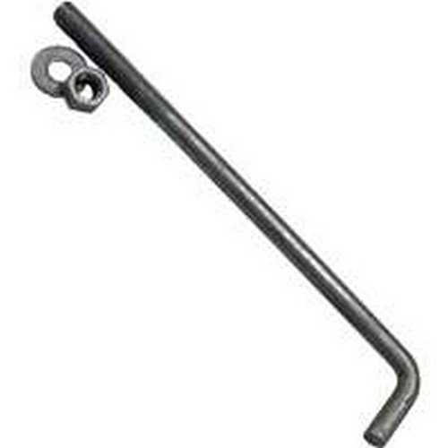 1/2x8 Inch Hot Galvanized Anchor Bolt - Heavy Duty Construction Fastener for Concrete, Masonry & Steel - Ideal for Building Foundations, Fences & Structural Support