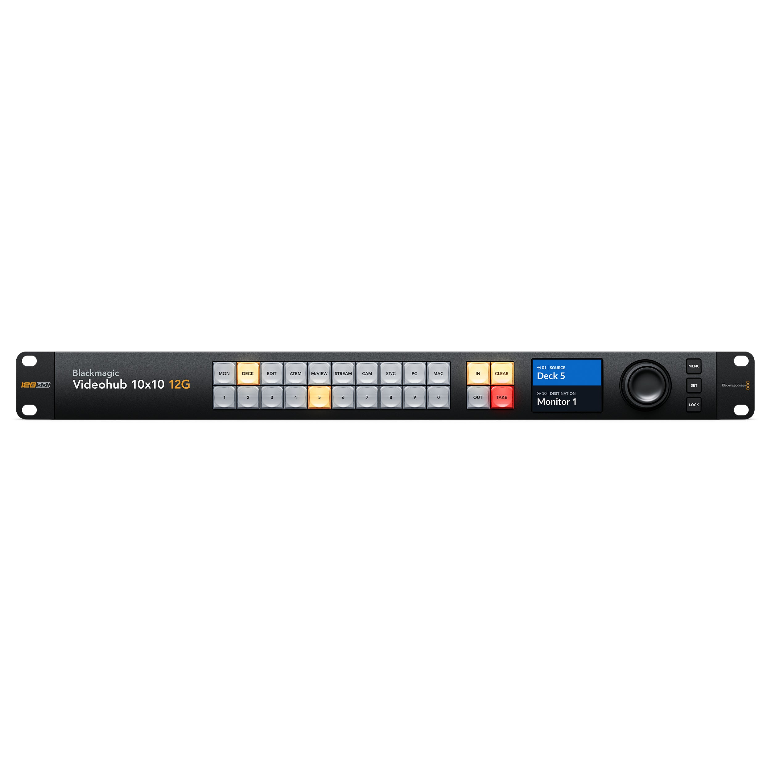 Blackmagic Design Videohub 10x10 12G SDI Router - Professional Video Switcher for Live Production & Broadcast Studios | Ideal for Multi-Camera Setups & Video Streaming