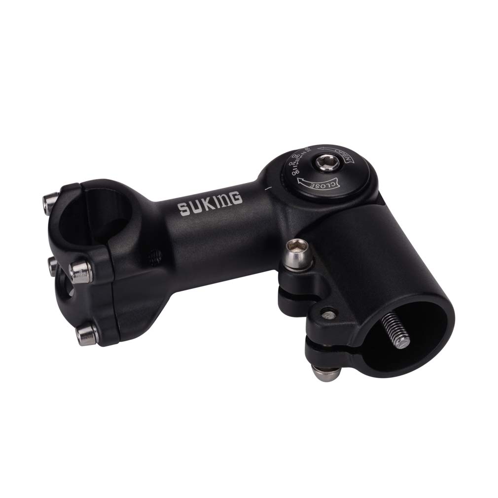 FOMTOR 31.8mm Adjustable Bike Stem 0-90 Degree 80mm MTB Handlebar Stem for Mountain Bike, Road Bike, Fixed Gear & BMX - Perfect for Commuting, Trail Riding & Urban Cycling