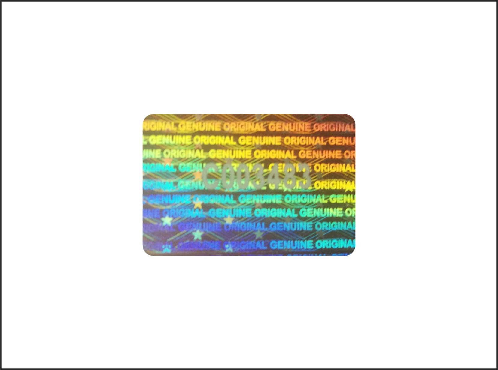 100 Pcs Hologram Security Labels with Unique Serial Numbers - 1.18