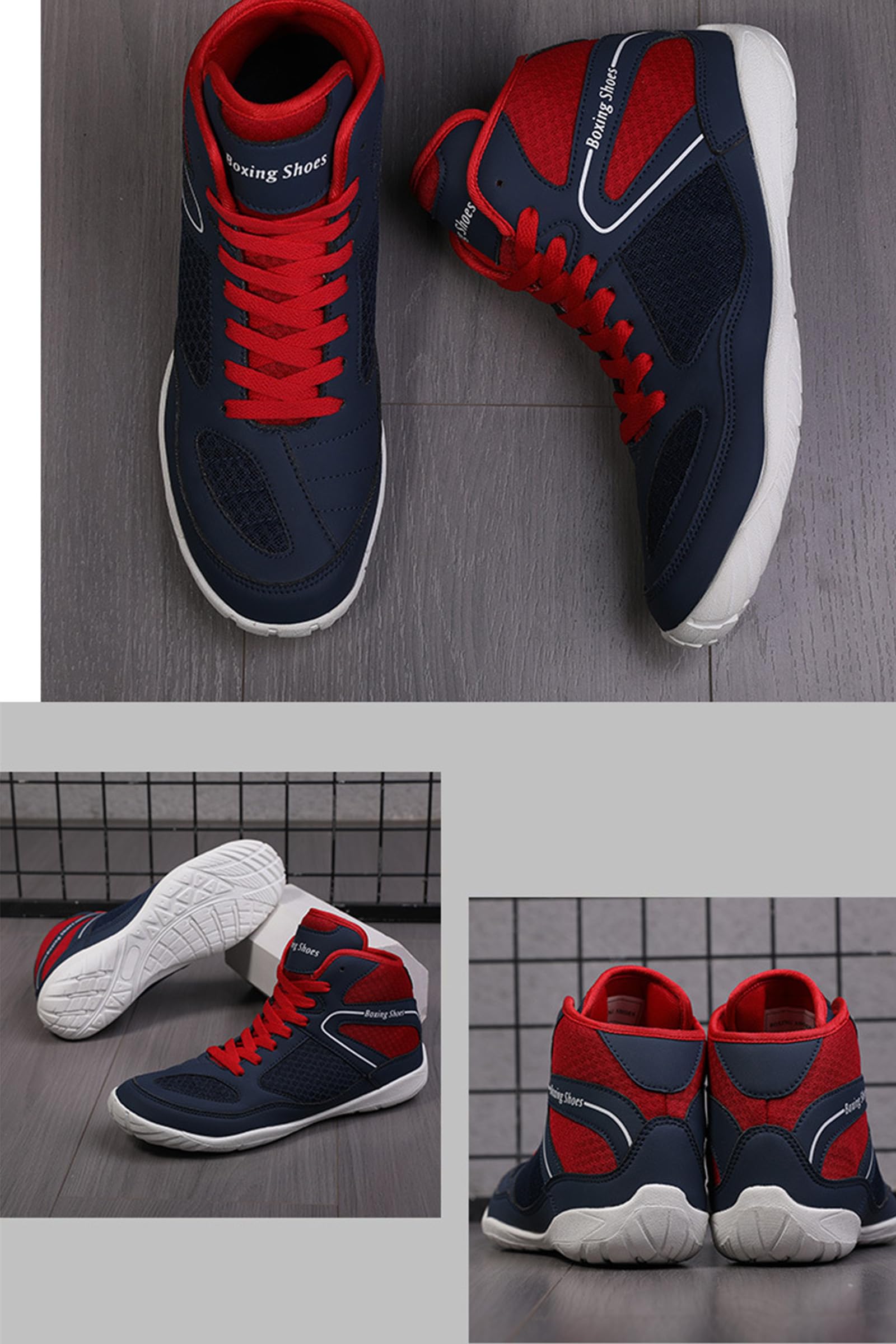 Kervaky Men's Wrestling & Boxing Shoes - Professional Lightweight Breathable Training Shoes for Weightlifting, Fitness & MMA - Perfect for Gym, CrossFit & Martial Arts