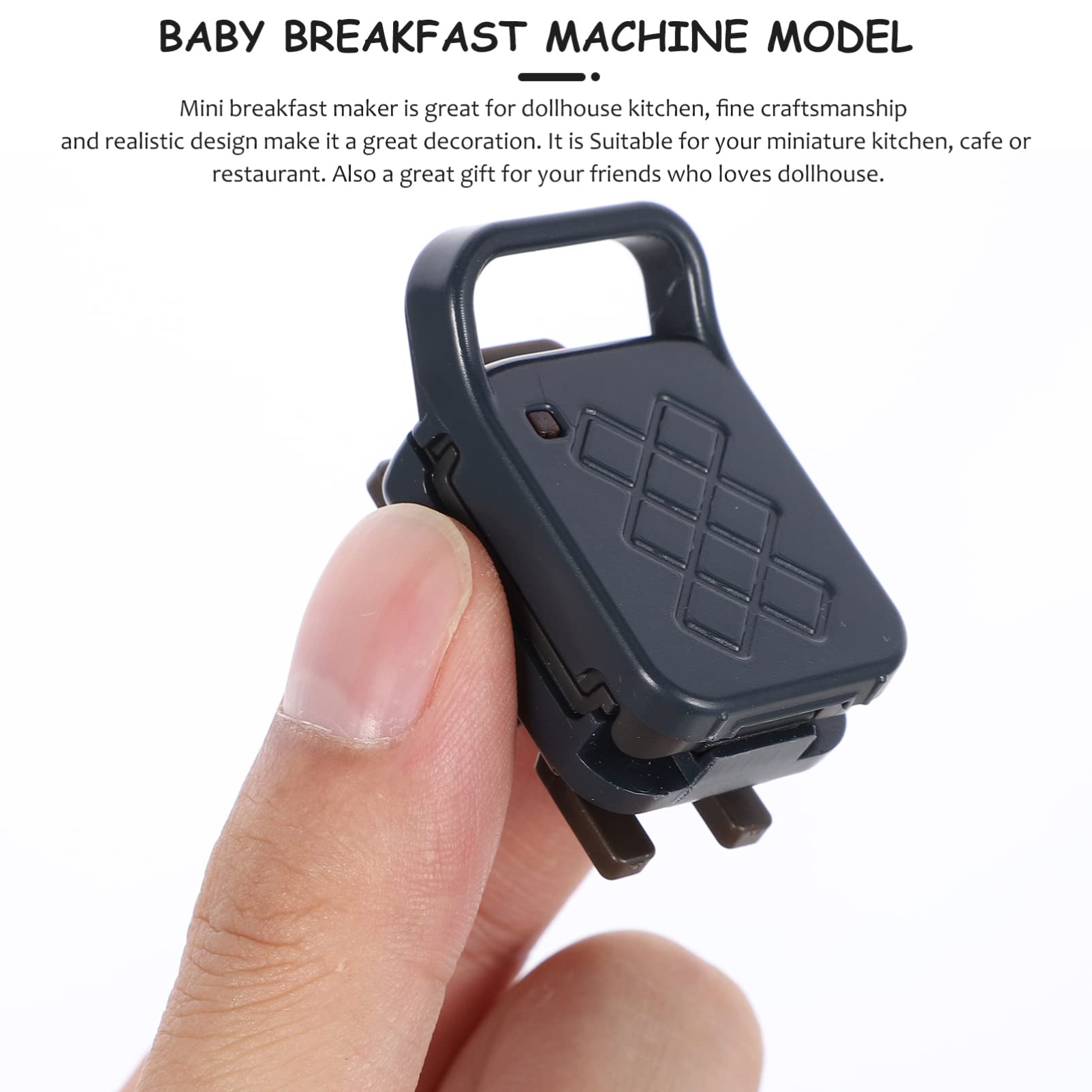 3Pcs Miniature Breakfast Maker Set - Dollhouse Sandwich & Waffle Maker - Tiny Kitchen Cookware for Dollhouse Decor - Perfect for Miniature Play, Collectors and DIY Dollhouse Scenes