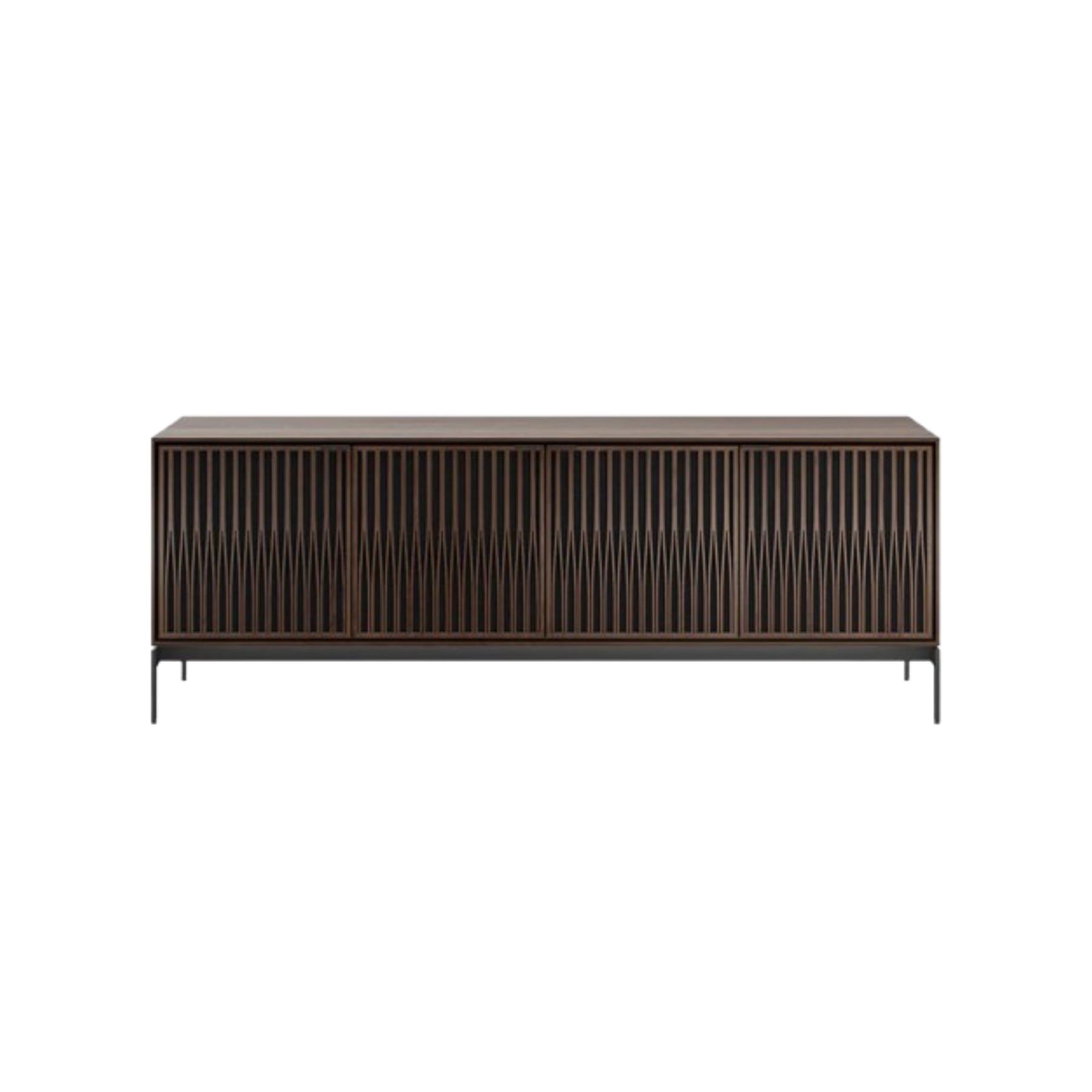 BDI 8709 Tune Media Console with Base - Modern TV Stand for Living Room, Entertainment Center with Storage for Gaming & Home Theater Systems