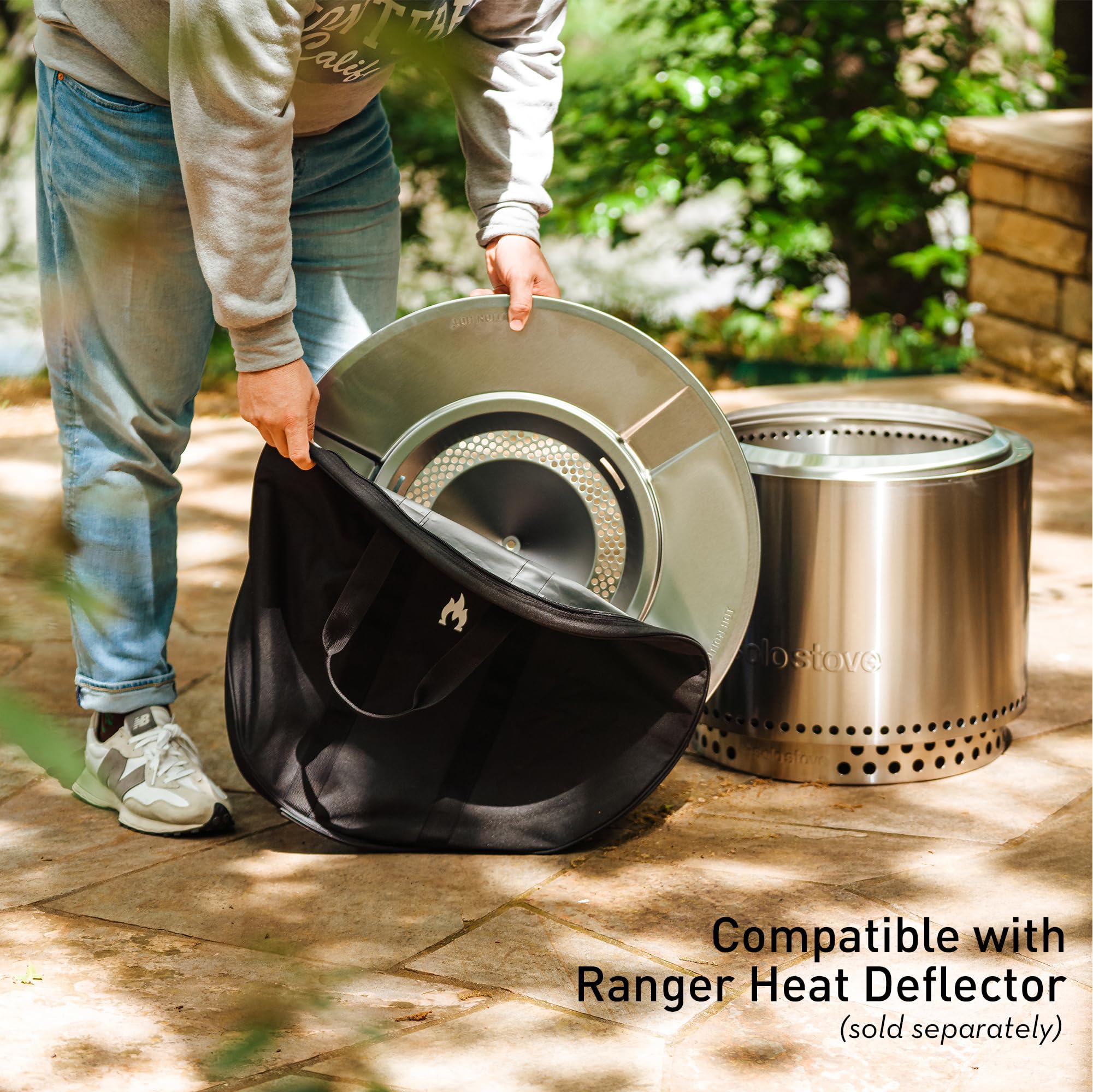 Solo Stove Heat Deflector Carry Bag - Small | Durable 600D Solution-Dyed Acrylic with PVC Backing | Protective Storage Case for Ranger Heat Deflector (21.2