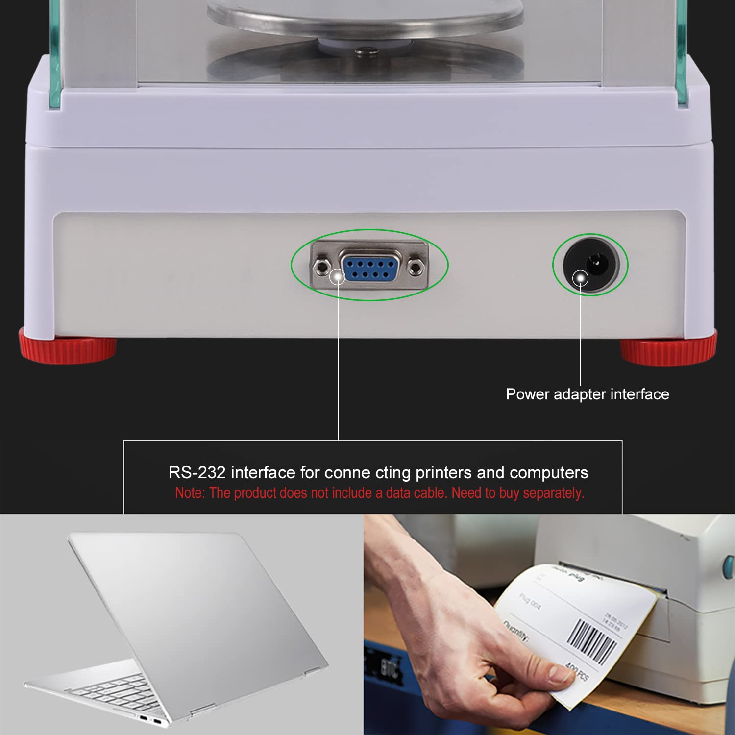 0.001g Precision Electronic Balance Scale - 1mg to 200g High Accuracy Scientific Lab Scale with LCD Display & RS232 Interface | Perfect for Jewelry Weighing, Pharmacy Measurements, School Labs & Chemical Analysis