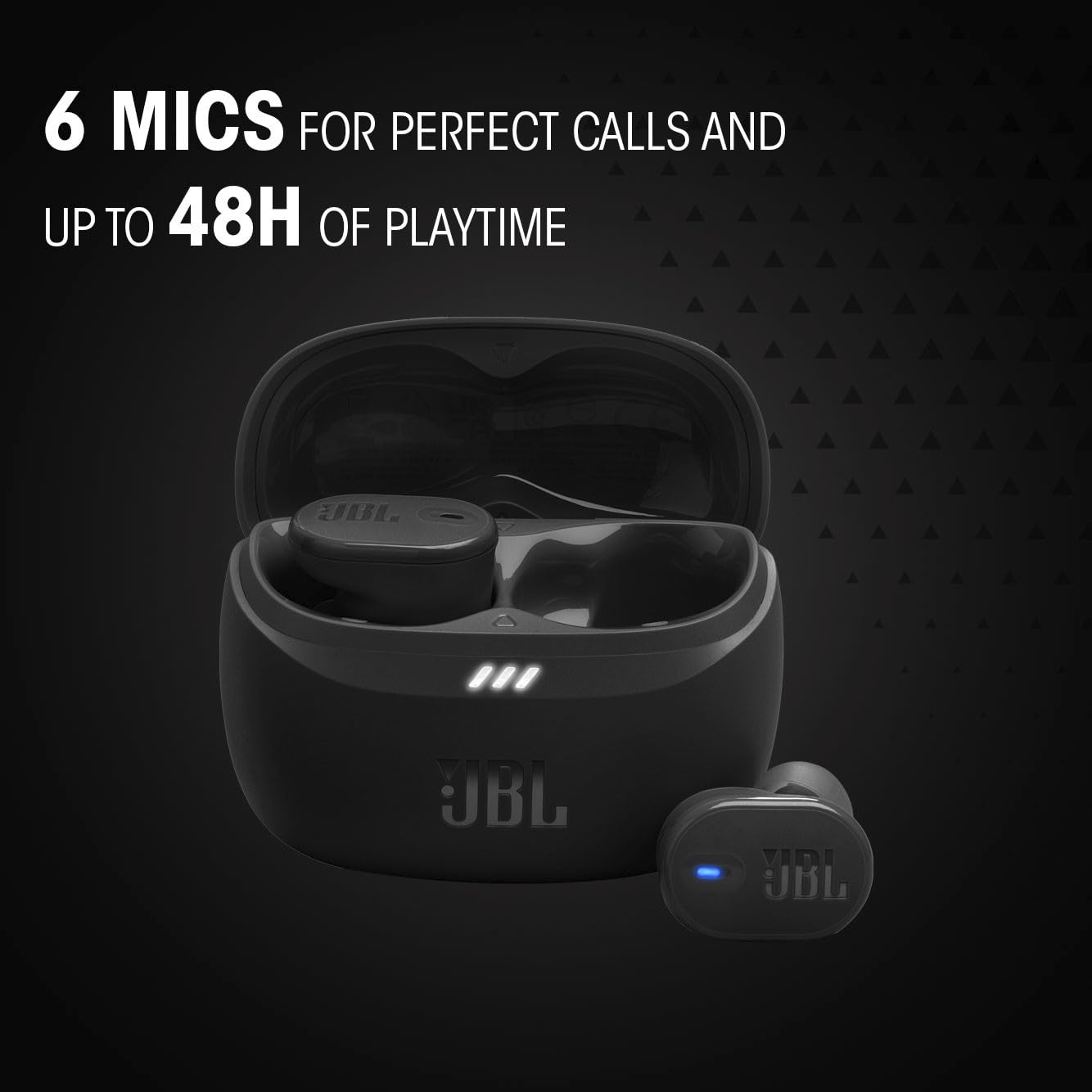 JBL Tune Buds 2 True Wireless Earbuds with Active Noise Cancelling, Spatial Audio & Smart Ambient Mode | 6-Mic Clear Calling | 48H Battery Life | IP54 Waterproof (White) | Perfect for Workouts, Commuting & Travel