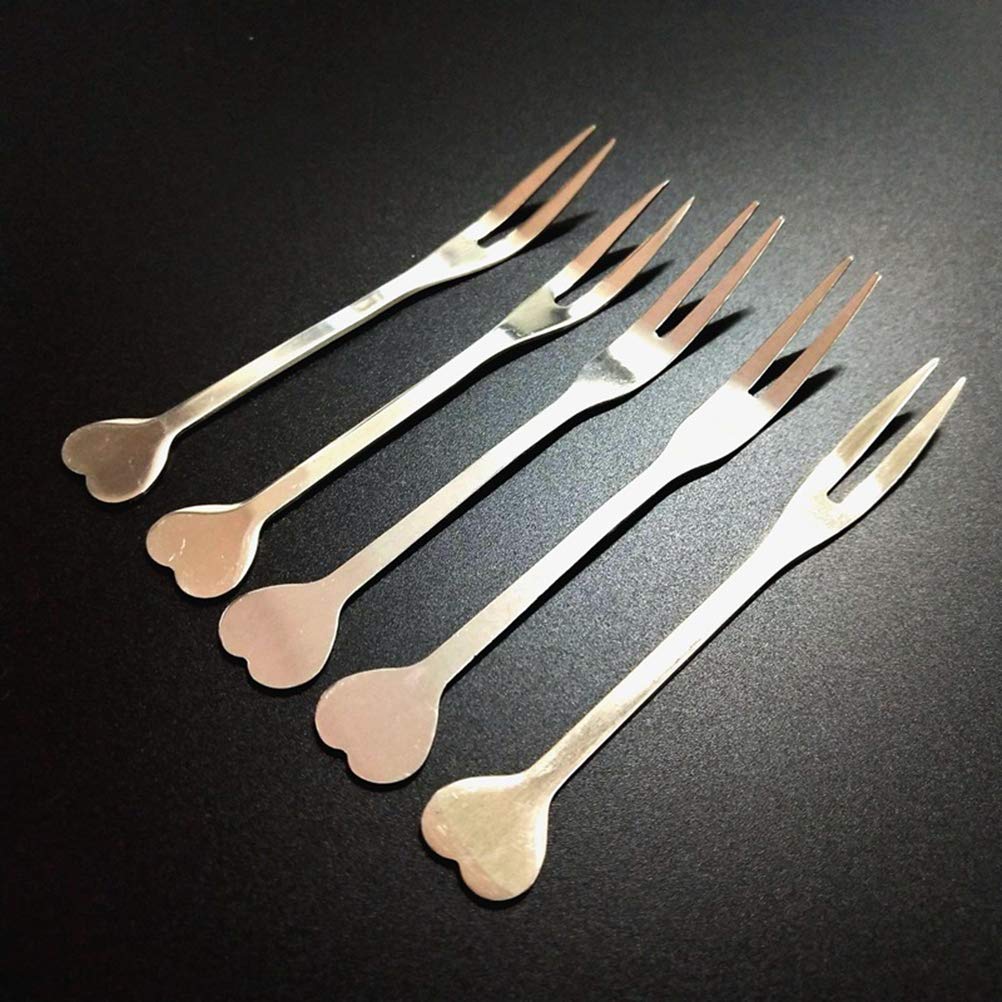 20-Piece Stainless Steel Fruit Forks & Picks Set - Reusable Party Appetizer Skewers for Cheese, Desserts, and Cocktails
