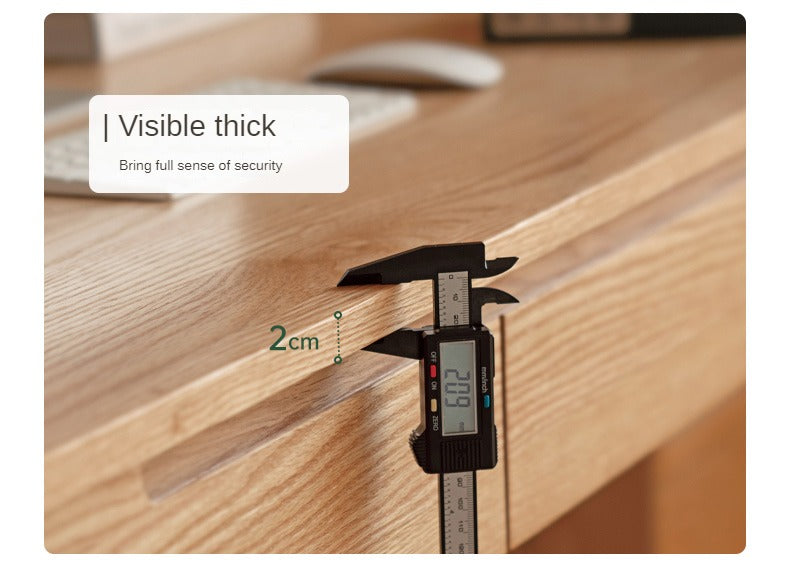 Premium Solid Wood Office Desk - Oak & Beech - Modern Home Office Furniture for Remote Work & Study