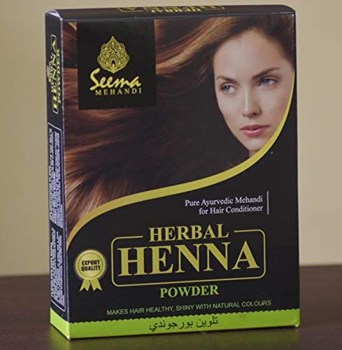 Seema Herbal Henna Powder with Burgundy Color - 900g Pack | Natural Hair Dye for DIY Hair Coloring, Tattoos & Mehndi Designs