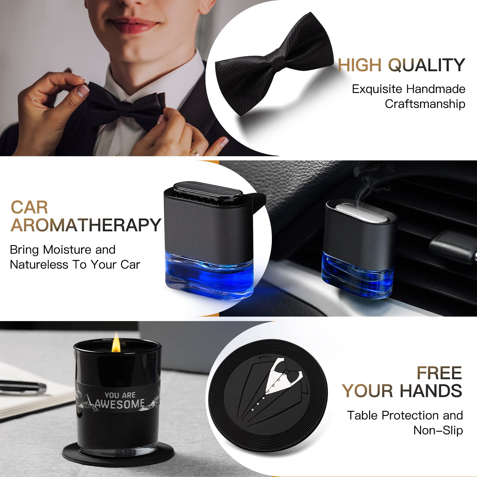 Best Gifts for Men - Premium Gift Box Basket for Dad, Husband, Brother - Perfect for Father's Day, Retirement, Birthday & Thinking of You - Includes Tumbler & Candles - Ideal for Home, Office & Special Occasions