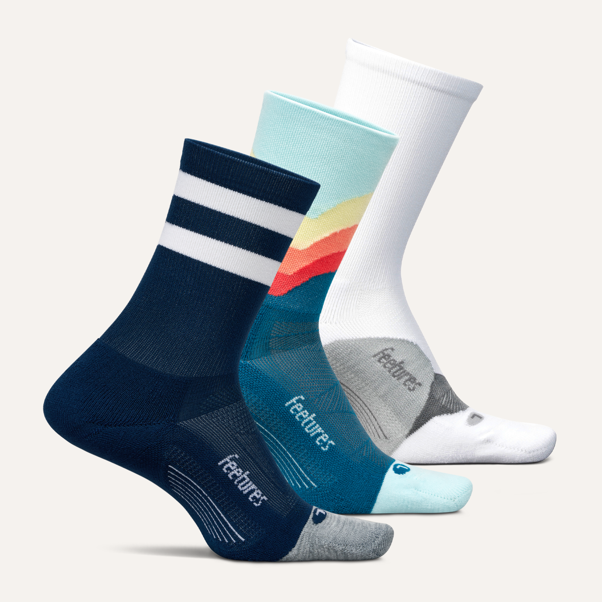 Elite Light Cushion Mini Crew Socks 3 Pack - Ultra Soft Breathable Ankle Socks for Women & Men - Perfect for Running, Yoga, Workout & Everyday Comfort