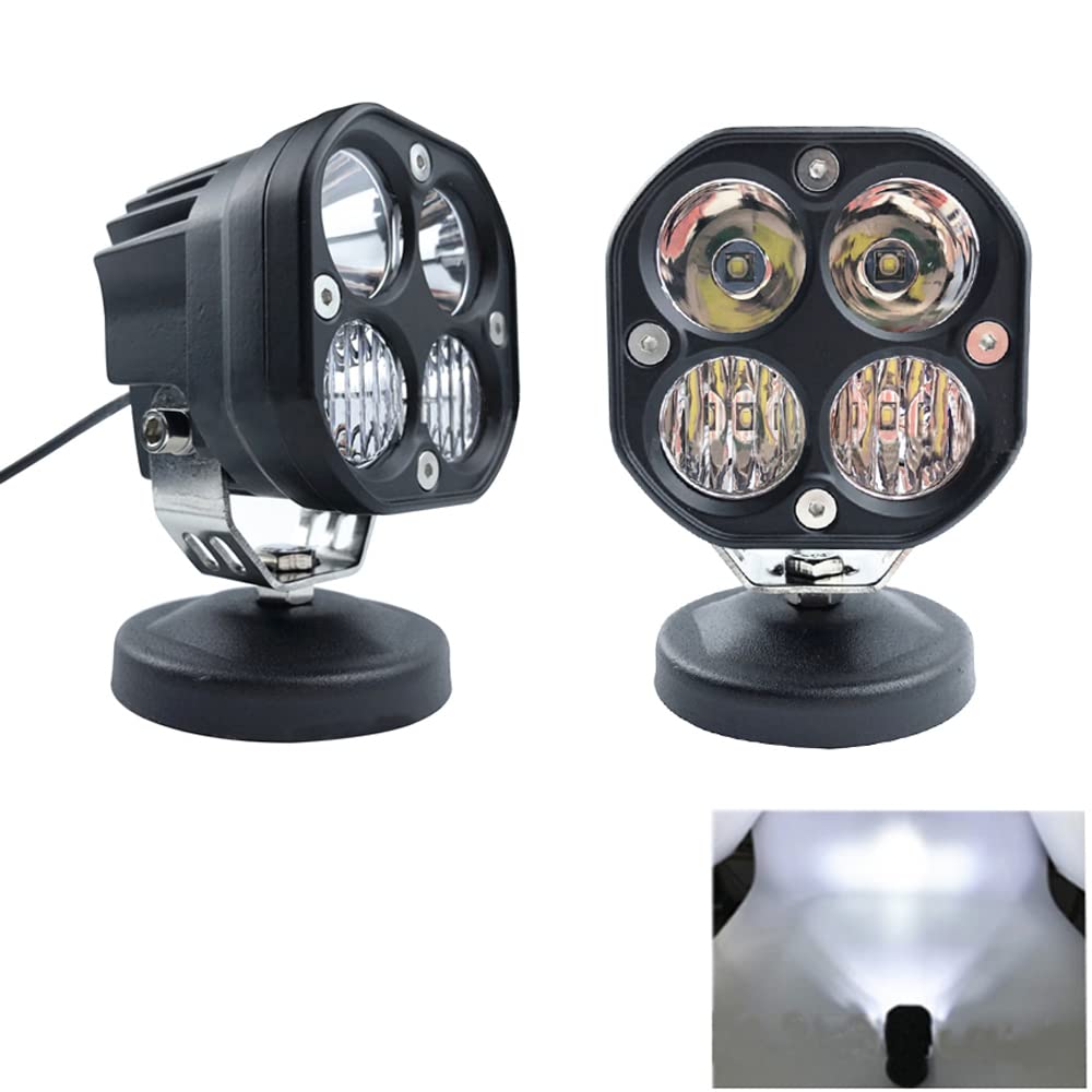 **40W Super Bright LED Offroad Driving Lights - 2PCS 3 Inch Waterproof Fog Lights for Cars, Trucks, ATV, UTV, Boats & Motorcycles (Yellow/White) - Perfect for Night Off-Roading, Work Lighting & Bumper Auxiliary Lights**