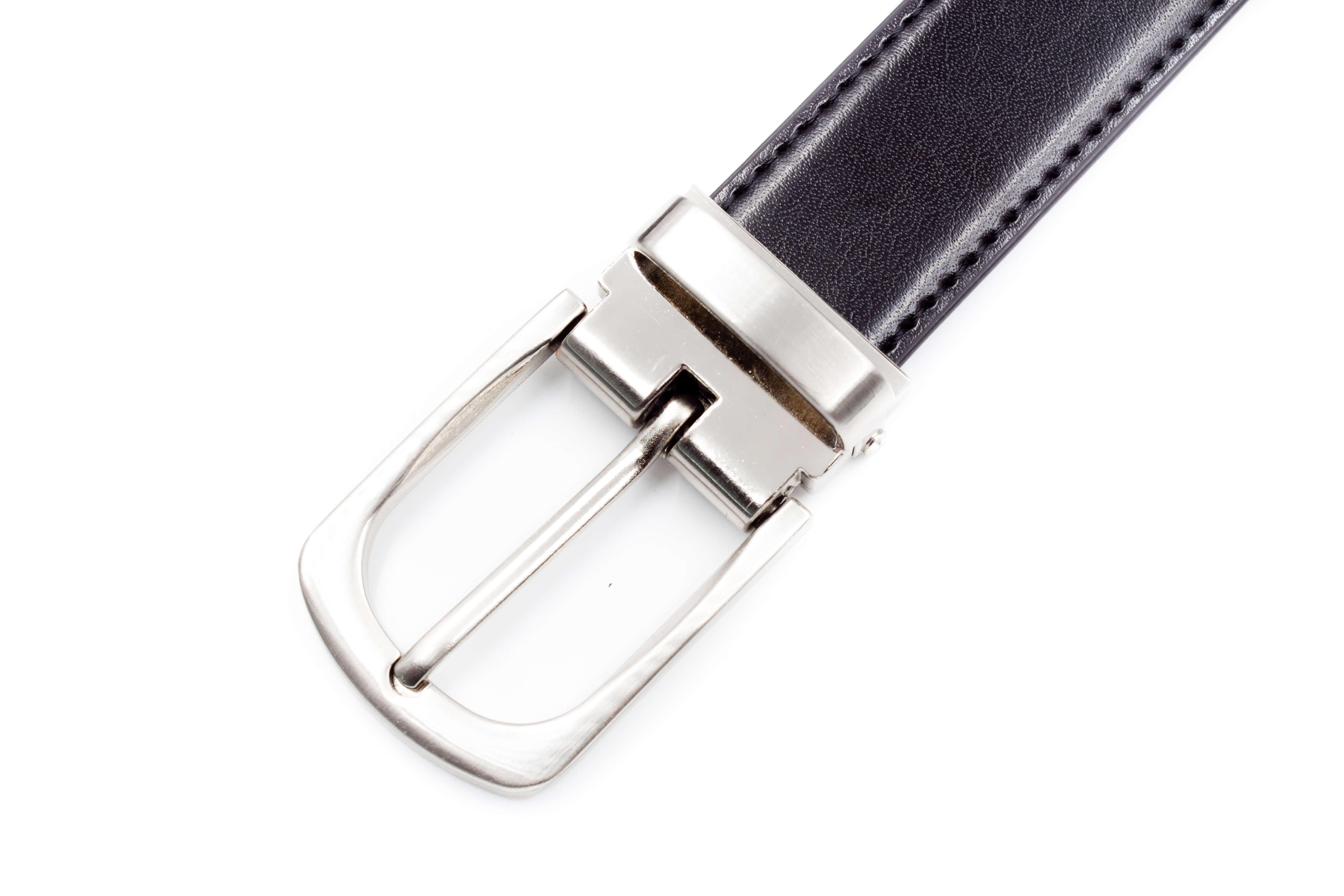 Men's Black Genuine Leather Belt with Classic Clasp Buckle - Stylish & Durable for Casual, Office & Formal Wear