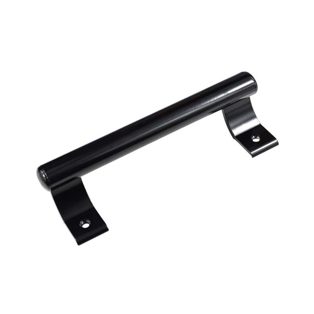 KAFENDA 8-Inch Sliding Door Handle - Modern Black Aluminum Alloy Bathroom & Closet Door Pull - Durable Metal Cabinet Handle for Home, Office, and Commercial Spaces