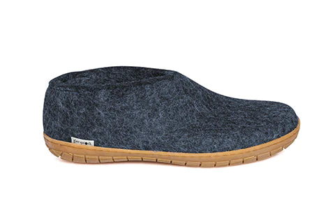 Glerups Wool Slippers with Rubber Sole - Cozy Indoor & Outdoor House Shoes for Men and Women - Perfect for Home, Office, and Relaxation