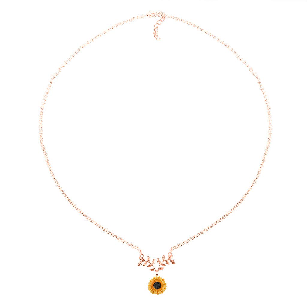 Sunflower Necklace for Women - Gold Plated Graduation Gift for Her - Perfect for Parties & Celebrations