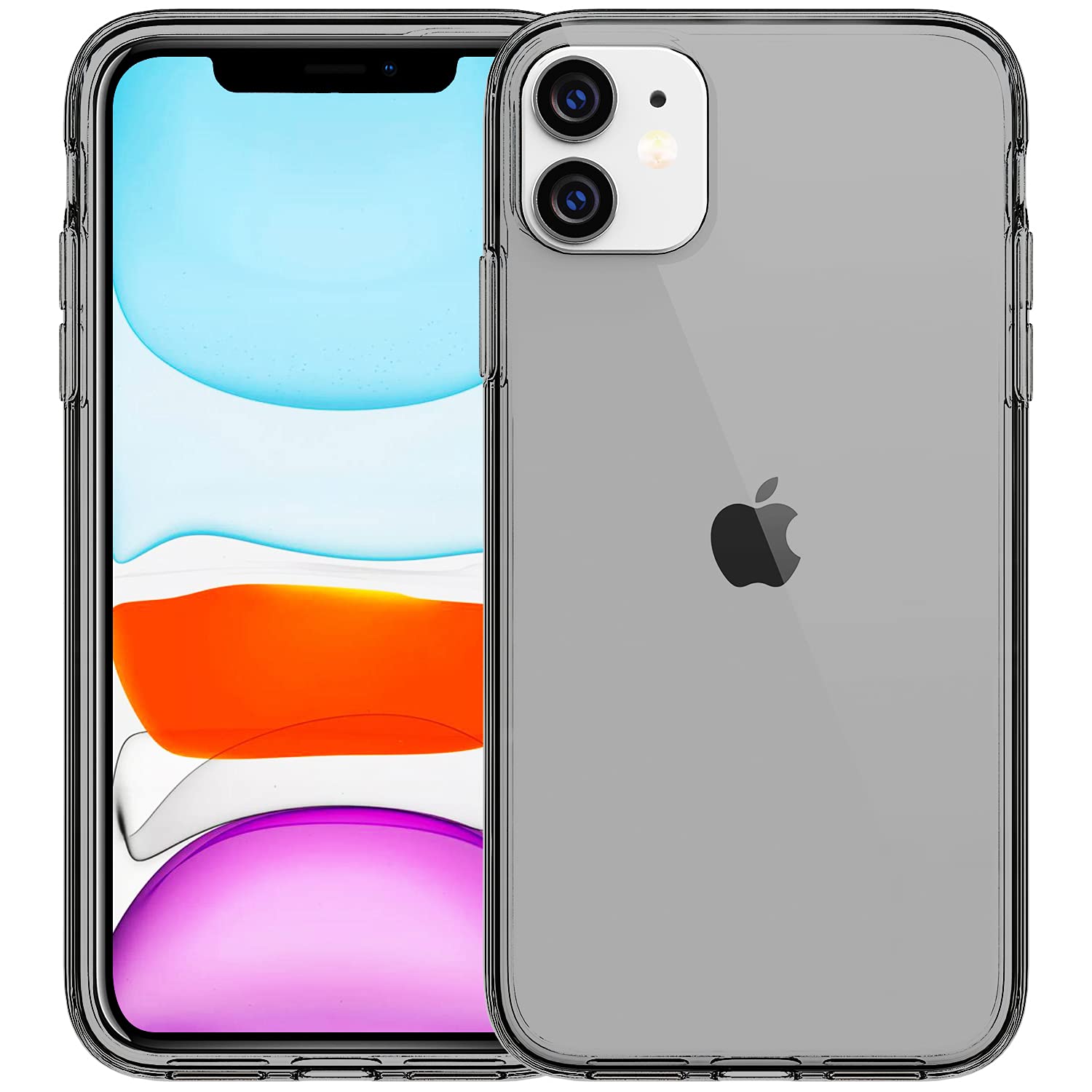 FanTEK Crystal Gray TPU Phone Case for iPhone 11 (6.1 Inch) - Shockproof Slim Protective Cover | Perfect for Everyday Use, Travel & Outdoor Activities