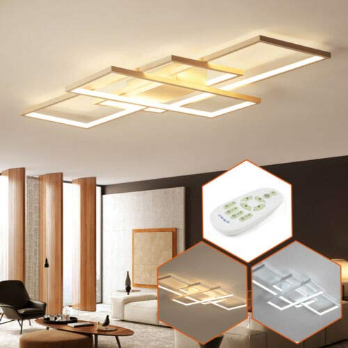TFCFL 24W LED Modern Square Ceiling Light Flush Mount Fixture, Acrylic Shade Chandelier for Living Room Dining Room Bedroom Bathroom - Warm White 3000K (Perfect for Modern Homes, Apartments & Office Spaces)