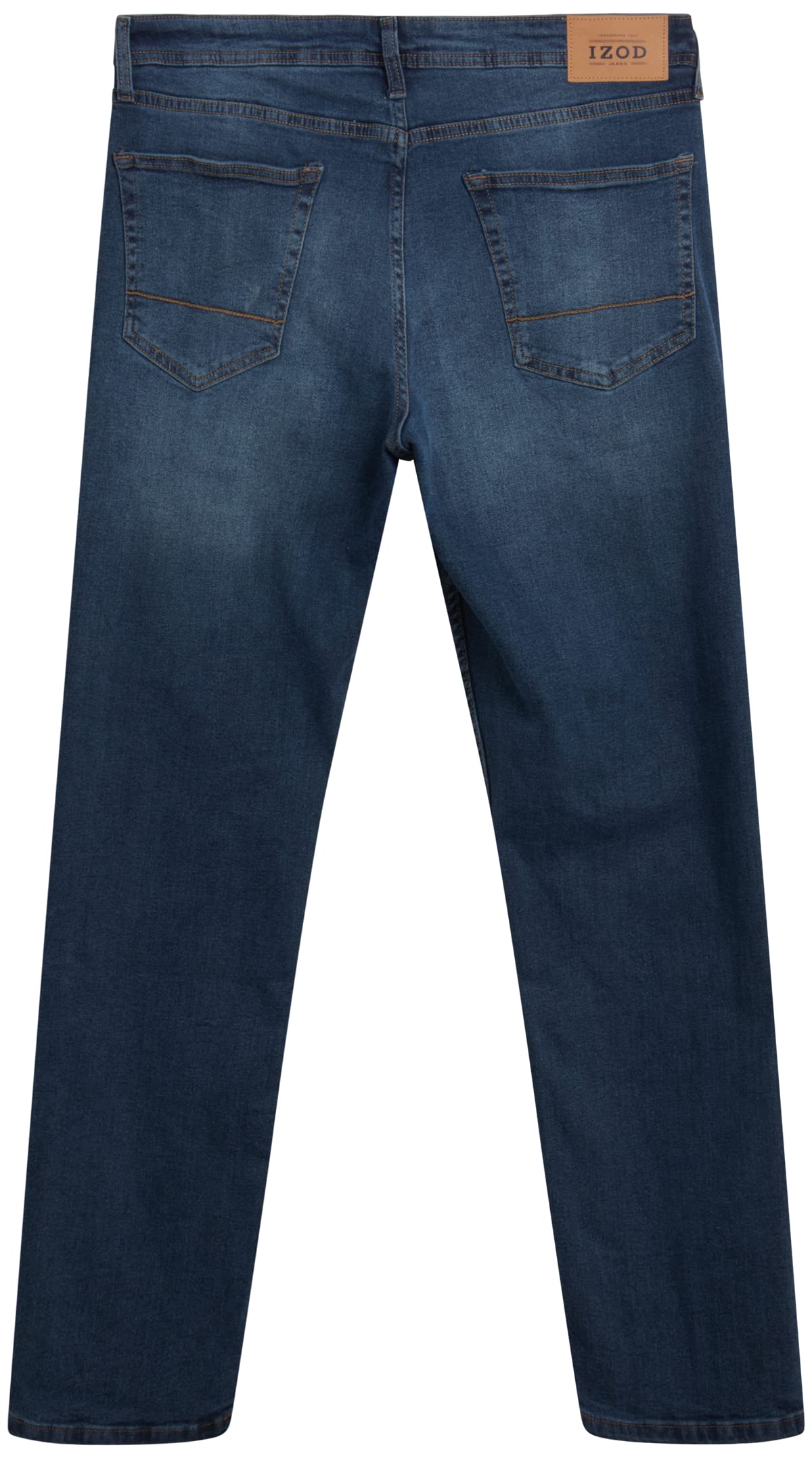 IZOD Men's Relaxed Fit Stretch Denim Jeans - Comfortable Pull On Casual Pants with Expanded Leg for Everyday Wear | Perfect for Work, Weekend & Outdoor Activities