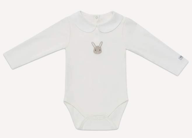 Donsje Davo Bunny Bodysuit for Babies 6-24 Months - Soft Cotton Baby Romper for Girls & Boys - Perfect for Playdates, Photos & Everyday Wear