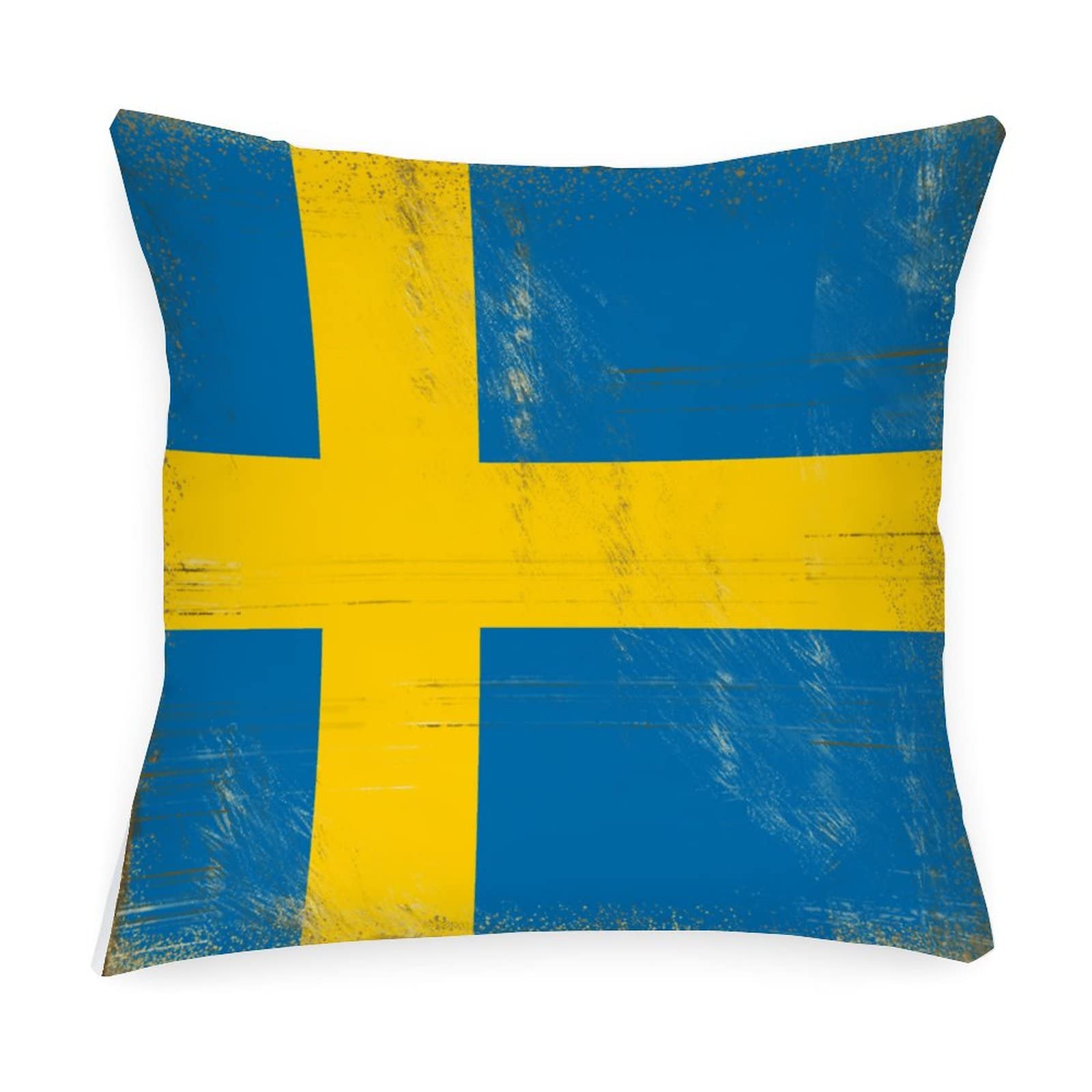 Sweden Flag Accent Pillow Cover 26x26 Inch - Outdoor Waterproof Decorative Throw Pillow Case for Patio Furniture, Garden, Farmhouse Decor - Perfect for Swedish Festivals, Midsummer Celebrations & Scandinavian Home Decor