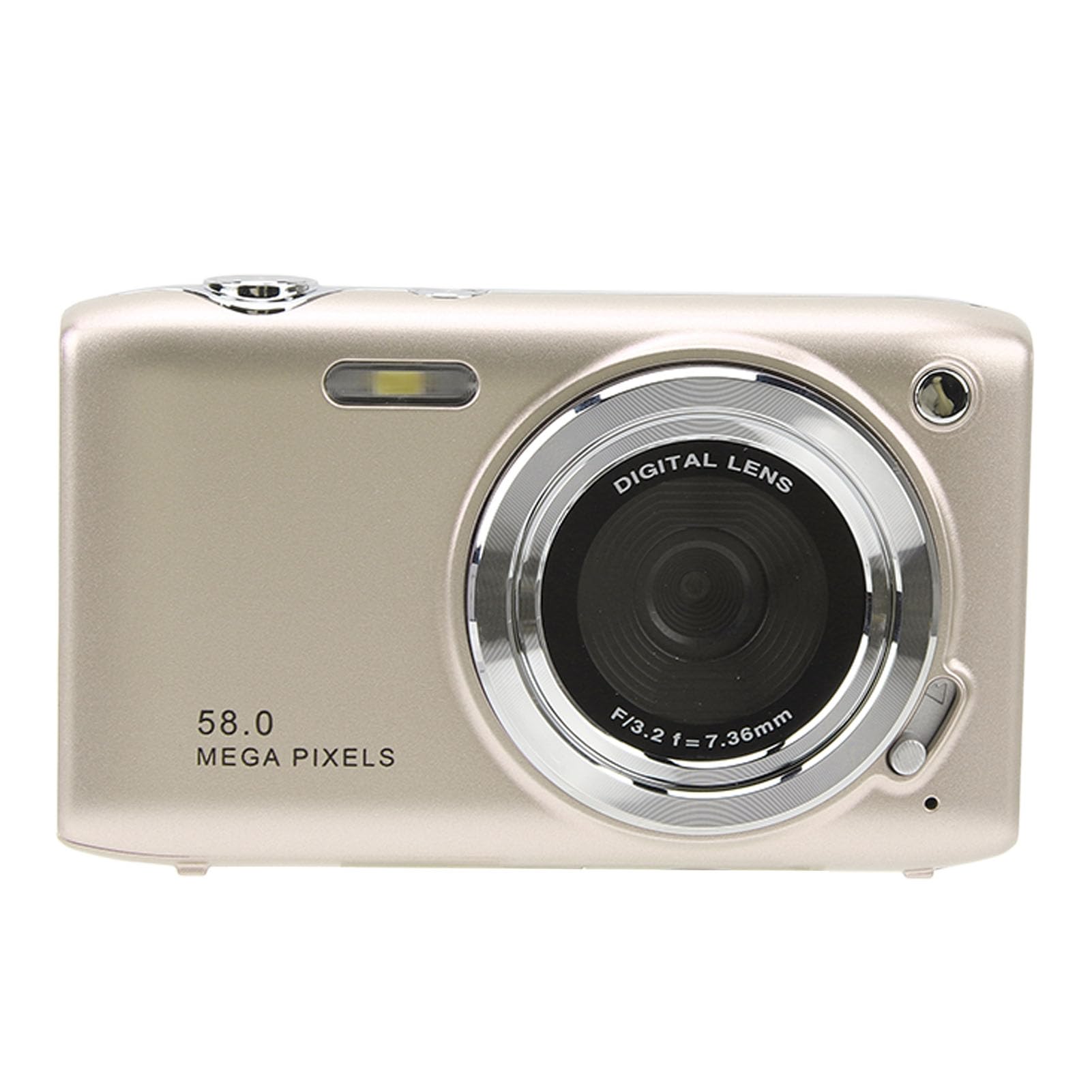 4K Digital Video Camera with Auto Focus - 58MP, 2.88 Inch LCD Screen for Vlogging, Travel & Daily Recording (Gold) | Perfect for YouTube, Family Events & Outdoor Adventures