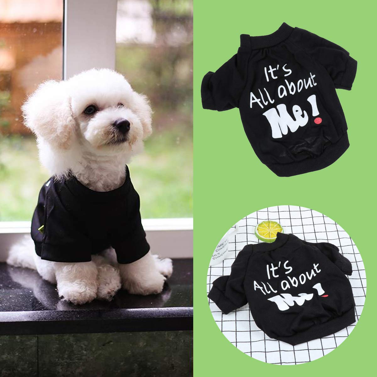 Baluue 1-Piece Cotton Dog T-Shirt - Soft & Comfortable Pet Clothes for Small Medium Large Dogs - Perfect for Daily Walks, Indoor Wear & Photo Shoots